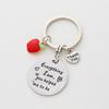 Llavero creativo de acero inoxidable para pareja con texto corto en inglés, regalo de San Valentín, fábrica transfronteriza