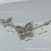 Collar de Mariposa Doble Graff Phantom de Gama Alta, Pulsera y Pendientes de Mariposa de Oro V con Diamantes Completos, Gruesamente Chapado en Oro de 18 Quilates, Tallado de Precisión CNC