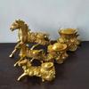 Lingote em Forma de Cavalo de Latão, Cavalo de Latão, Cavalo do Zodíaco de Latão, Ornamento de Latão, Carruagem Puxada por Cavalos, Cobre Auspicioso, Cobre Puro