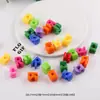 Lanyard para Teléfono Móvil Hecho a Mano DIY de Acrílico con Letras Inglesas de Agujero Grande, Joyería con Cuentas, Material, Accesorios Pequeños