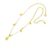 Tienda de Oro Mismo Estilo Arena Dorada Paz y Alegría Calabaza Hielo Triturado Collar Colgante para Mujer Cadena para Clavícula Celebridad de Internet Regalo para Novia