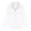 Camisa de manga larga Spice Girls de algodón puro de 40 pulgadas, fina, para primavera y otoño, con protector solar, blanca, ajustada, talla pequeña para mujer