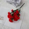 Ramo de Flores Artificiales Clavel Flor Pequeña Flor de Ingeniería Tienda de Materiales Decoración Flor de Seda Venta al por Mayor Flor Falsa Lila