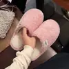 Fábrica de Zapatos Qidan Zapatillas Sencillas de Algodón para Mujer, Temporada Otoño/Invierno, Uso en Interiores del Hogar, Suela Gruesa, Forradas de Felpa, Cálidas, Antideslizantes, Zapatillas de Piel