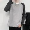 Nuevo suéter grueso informal de estilo coreano para otoño e invierno para hombres y mujeres, marca de moda, tejido de punto de color bloqueado con manga raglán holgada