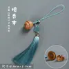 Sândalo Esculpido Oco Sachê Cabacinha Pingente Sino Pequeno Pingente Difusor Joias Personalizadas Pingente de Chaveiro