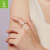 Yinziyun Original Exquisito Colorido Zircônia Anel Único Moda Feminina Empilhável Anel de Prata Esterlina S925 Fabricante de Anéis