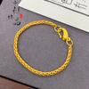 Transmisión en vivo popular estilo antiguo arena Oro nuevo estilo chino estilo nacional de moda versátil simple clásico moda pez espiga de trigo collar pulsera