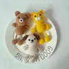 Hilo en Stock Muñeco Colgante de Ganchillo Animalito Lindo Colgante Llavero Hecho a Mano Creativo Decoración de Bolso