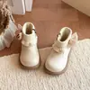 Botas de Combate con Lazo de Encaje para Niñas 2026 Otoño/Invierno Nuevas Botas Cortas Cómodas de Suela Suave para Niños Botas de Cuero Elegantes y Sencillas