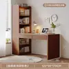 Escritorio de Esquina de Madera Maciza Cuidadosamente Seleccionada, Librero y Estantería Integrados en la Pared para Leer y Estudiar, Escritorio de Computadora de Pared para Dormitorio