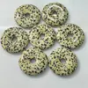 Piel de Perro Dálmata Piedra Semipreciosa Natural 40mm Hebilla de Seguridad Moneda Antigua Moneda Antigua
