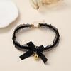 Colar Meishilan com Laço de Renda e Sino para Pescoço Acessórios Gola de Cosplay Maid 890
