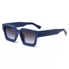Nuevas Gafas de Sol Cuadradas Simples Estilo Retro Gafas de Sol de Comercio Exterior Transfronterizo Europeo y Americano Marco Negro Visera Protector Solar Anti-UV Moda