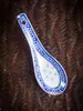 Colher Cerâmica Pequena Doméstica, Porcelana Azul e Branca Exquisita de Jingdezhen, Colher Pequena para Sopa, Colher de Arroz Estilo Chinês, Concha Pequena, Colher de Sopa