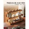 Prateleira de Exibição Antiga para Mesa Pequena Prateleira para Conjunto de Chá Prateleira de Armazenamento Nova Mesa de Chá Estilo Chinês Rack de Armazenamento Mesa de Chá Porta-Xícaras de Chá Zisha