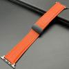 Para Apple Ultra s8 correa de piel de vaca Apple watch Hebilla plegable magnética patrón de lichi de cuero 45 mm