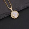Amazon popular collar 12 Constelaciones personalidad femenina colgante de oro de 18K moda collar de concha INS N862