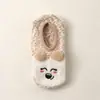 Calcetines Pantufla para Mujer, Calcetines de Piso para Interiores, Calcetines Cálidos Antideslizantes, Calcetines para el Hogar con Agarre, Calcetines de Navidad, Cubrecalcetines de Felpa de Coral