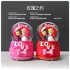 Bola de Cristal Popular para Vacaciones de Pareja Caja de Música de Dibujos Animados Decoración de Escritorio Adornos Regalos de Comercio Exterior Venta Directa de Fábrica Transfronterizo