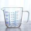 Taza Graduada de Vidrio, Vaso Medidor de Borosilicato Alto, Taza para Desayuno Resistente al Calor, Taza de Vidrio para Leche Doméstica con Tapa, Vaso para Agua Resistente a Altas Temperaturas