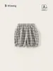 Frete Grátis Roupa Infantil Shorts de Verão Calça de Casa para Meninos Calça Simples Xadrez Calça Casual para Meninos Shorts Infantis