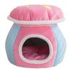 Suministro Directo de Fábrica Cama para Gato en Forma de Hongo, Engrosada y Cálida para Invierno, Felpa de Piel de Conejo, Cama para Mascotas Desmontable y Lavable, Cama para Perros Pequeños
