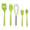 Set de 5 Piezas de Silicona para Hornear Rascador de Crema de Cocina Brocha para Aceite Batidor de Huevos Espátula de Cocina Juego de Herramientas para Hornear