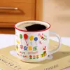Taza Xipu Feliz Cumpleaños Taza Clásica Retro Nostálgica Taza de Dibujos Animados para el Hogar Recuerdo de Boda