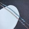 Joyería de tesoro de color directo de fábrica plata 925 incrustada topacio natural pulsera simple multigrano 2.5*5 mujeres transfronteriza