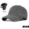 Novo Chapéu de Algodão Masculino para Exterior de Inverno para Homens de Meia-Idade e Idosos Vovô com Pelúcia Quente Boné de Baseball Proteção para Orelhas de Velho Proteção Contra Frio Chapéu Bico de Pato
