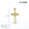 Fabricante Feito Sob Medida Feminino Simples Cobre Micro-Incustado Zircônia Cruz Pingente DIY Joias Religiosas Acessório Versátil