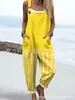 2025 Independiente Transfronterizo Moda Femenina Europea y Americana Estampado Geométrico Abstracto Mono Casual para Mujer E652