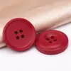 Botones de resina coloridos para trajes, camisas y abrigos; botones redondos de cuatro agujeros; color liso, versátil, adecuado para abrigos de lana y gabardinas