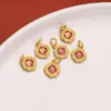 Fuerte retención de color arena dorada accesorios joyería diy oro antiguo gota de aceite colgante auspicioso pulsera pulsera cuerda collar colgante material