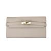 2024 Nueva Moda de Verano Clutch de Mujer de Color Puro con Textura de Guijarros Estilo Europeo y Americano Ranuras Multitarjeta Cierre Largo para Dinero