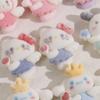 Otoño e Invierno flocado caricatura linda chica estrella amor corazón lazo gatito parche de resina accesorios de joyería DIY