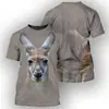 Camiseta Casual Pulôver Manga Curta Gola Redonda Animal Interessante Impressa em 3D para Adultos e Crianças Venda Direta da Fábrica Fornecimento