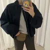 Moda de alta gama para mujer de Dongdaemun, Corea, nueva colección de otoño, chaqueta simple de color liso con cuello alto estilo coreano, abrigo corto
