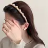 Diadema de Peine Ondulado Engrosado Envuelto en Tela de Satén Estilo Nuevo Simple Versátil Diadema para Lavarse la Cara Accesorio para el Cabello Nuevo Modelo