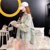 Camisa a Cuadros Juvenil Chic Coreana con Protección Solar Verano 2026 Nueva Holgada Talla Grande Manga Larga Top Estilo Hong Kong