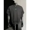 Sudadera de Manga Larga de Algodón 380g con Remaches para Hombre, Otoño 2026, Camiseta Casual Holgada con Retazos, Talla Grande