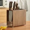 Estante para Cuchillos Estante de Almacenamiento Encimera de Cocina Estante de Almacenamiento para Cuchillos de Madera Maciza Soporte para Cuchillos del Hogar Ventilado Drenante Estante para Cuchillos de Cocina