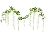 Decoração de Trepadeira Artificial de Flores de Glicínia, Planta de Cordão de Trepadeira Artificial de Plástico para Cobrir Tubos de Ar Condicionado