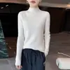 Suéter de punto trenzado 100% lana estilo francés, retro y suave, para mujer, cálido para otoño e invierno, corte ajustado, favorecedor para la figura, suéter básico de punto