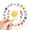 Conjunto Transfronteiriço de 36 Cartas de Cognição Emocional, Cartas de Expressão da Diversidade Emocional Infantil em Estilo Aquarela Criativa