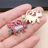 Impressão de Gota de Óleo Desenho Animado 10 Estilos de Flor de Galho Gato Pingente Pingente de Liga Brinco DIY Pacote de Materiais de Pingente