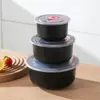 Juego Popular de Tres Piezas de Recipientes para Conservar Alimentos Frescos Transfronterizos Caja de Almacenamiento Sellada para Conservar Alimentos Frescos para el Hogar Fiambrera Caja de Almacenamiento para Frigorífico