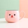 Caneca de Cerâmica com Tampa e Colher, Bonita e Estilosa, Adequada para Uso em Casa e no Escritório, Xícara de Café, Presente de Aniversário para Casal
