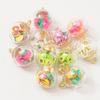 Pingente de Bola de Vidro com Fatias de Fruta 16mm Lantejoula DIY Chaveiro Bola de Cristal Pingente Material para Joias